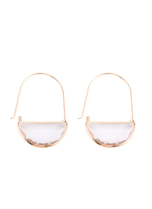 Faceted Crystal Hoop Earrings