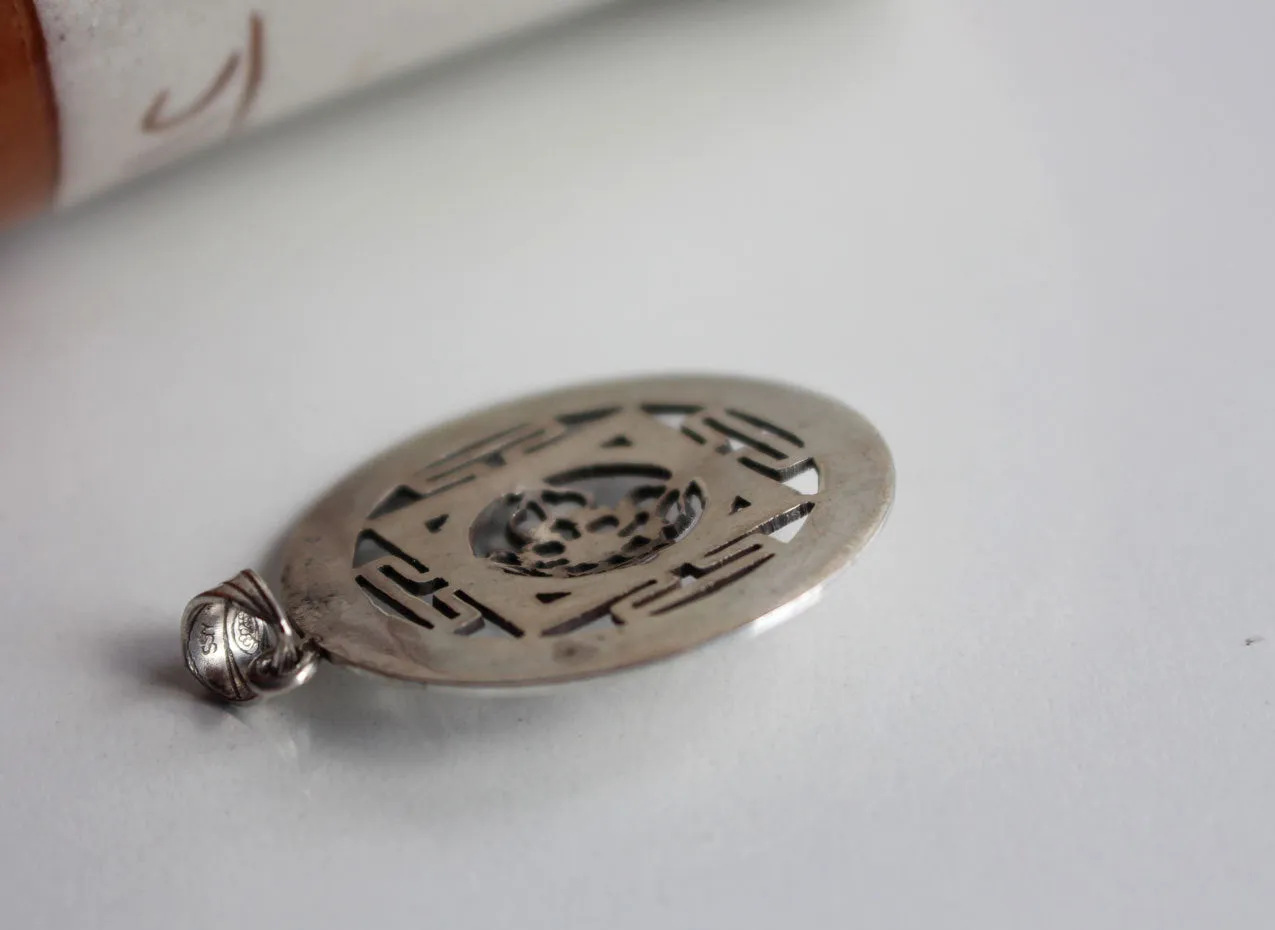 Fine Craft Silver Sterling 925 Mandala Pendant