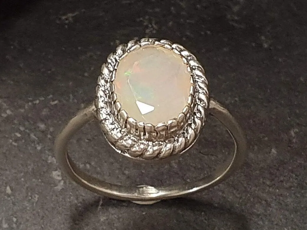 Fire Opal Ring - Vintage Opal Ring - Victorian Ring