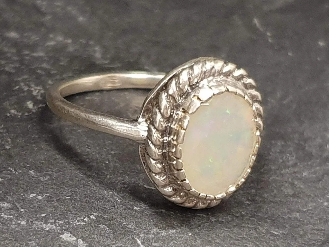 Fire Opal Ring - Vintage Opal Ring - Victorian Ring