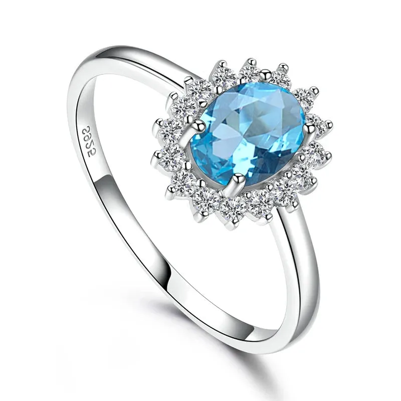 Gemstone Topaz Silver Ring