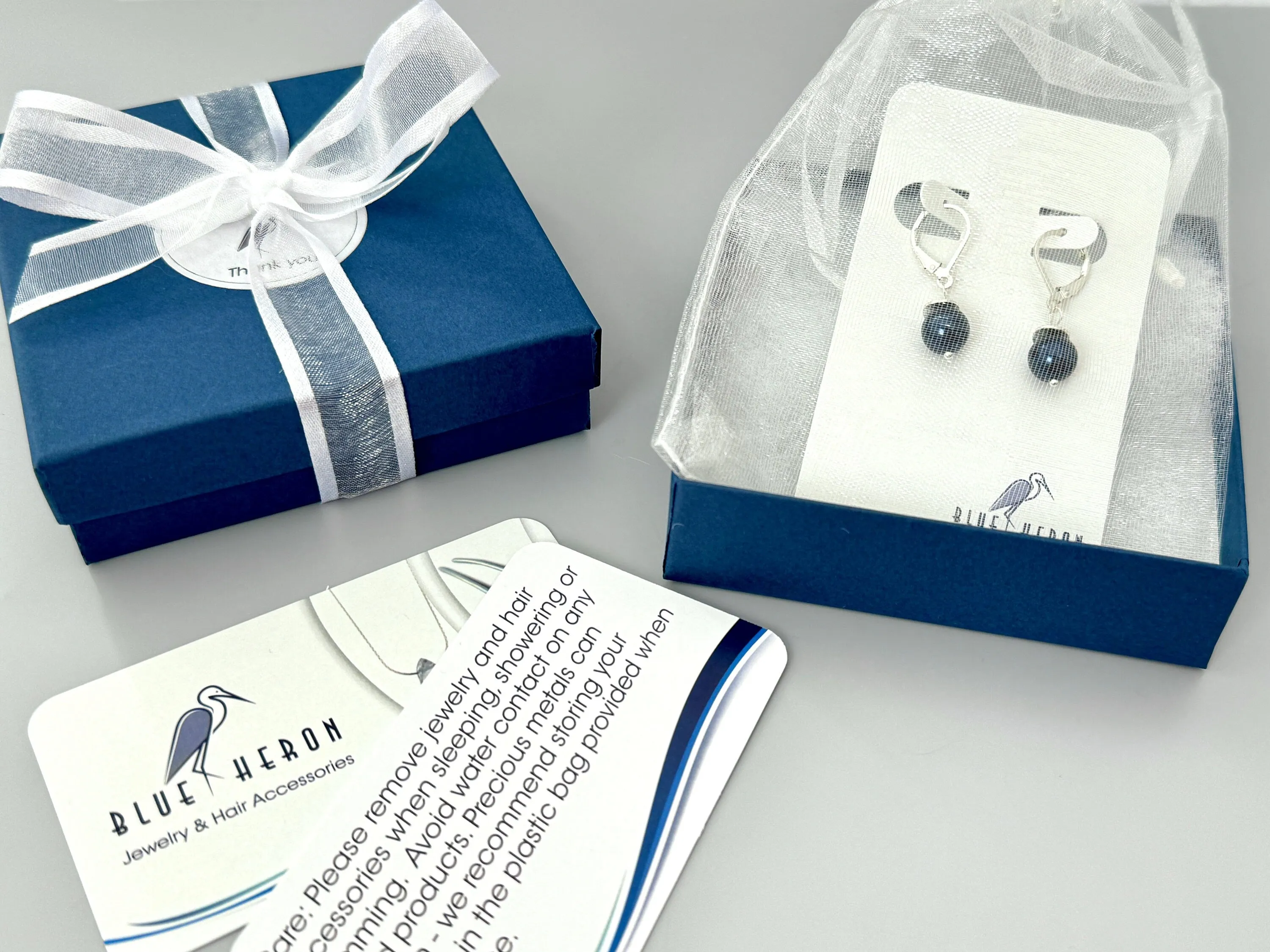 Genuine Blue Sapphire Earrings Dangle Sterling Silver