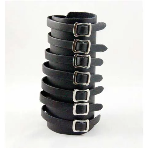 Gigantic Heavy Metal Leather Bracelet Seven Straps