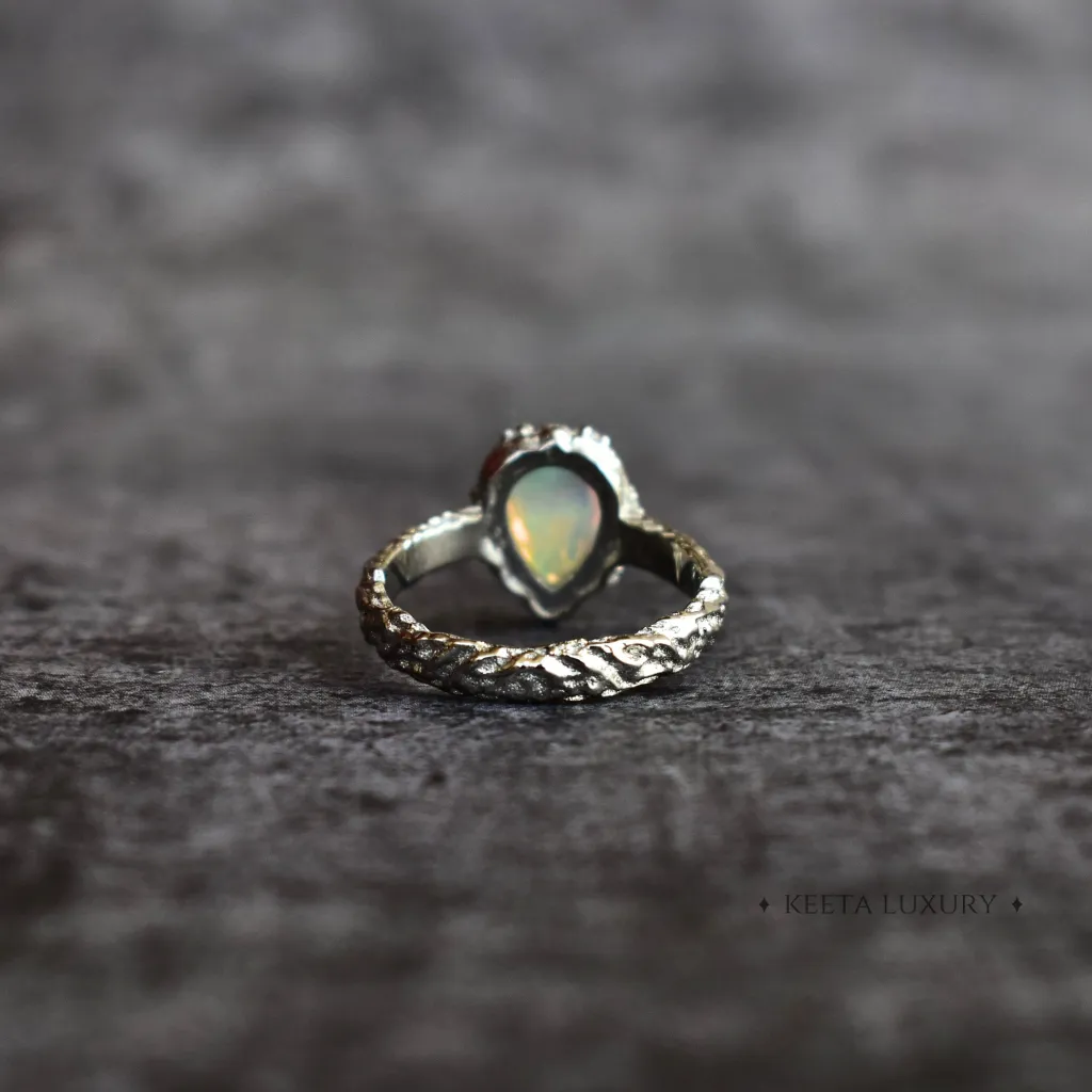 Glimmering Cascade - Opal Nature Ring