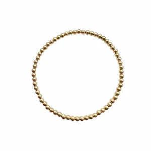 Gold Bead Bracelet 3mm