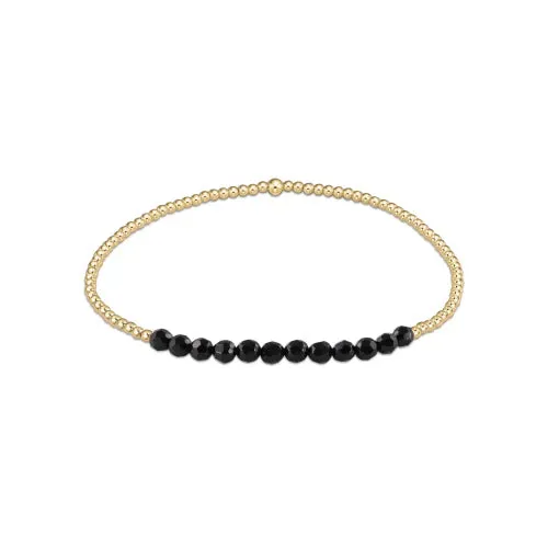 Gold Bliss 2mm Bead Bracelet - Gemstone