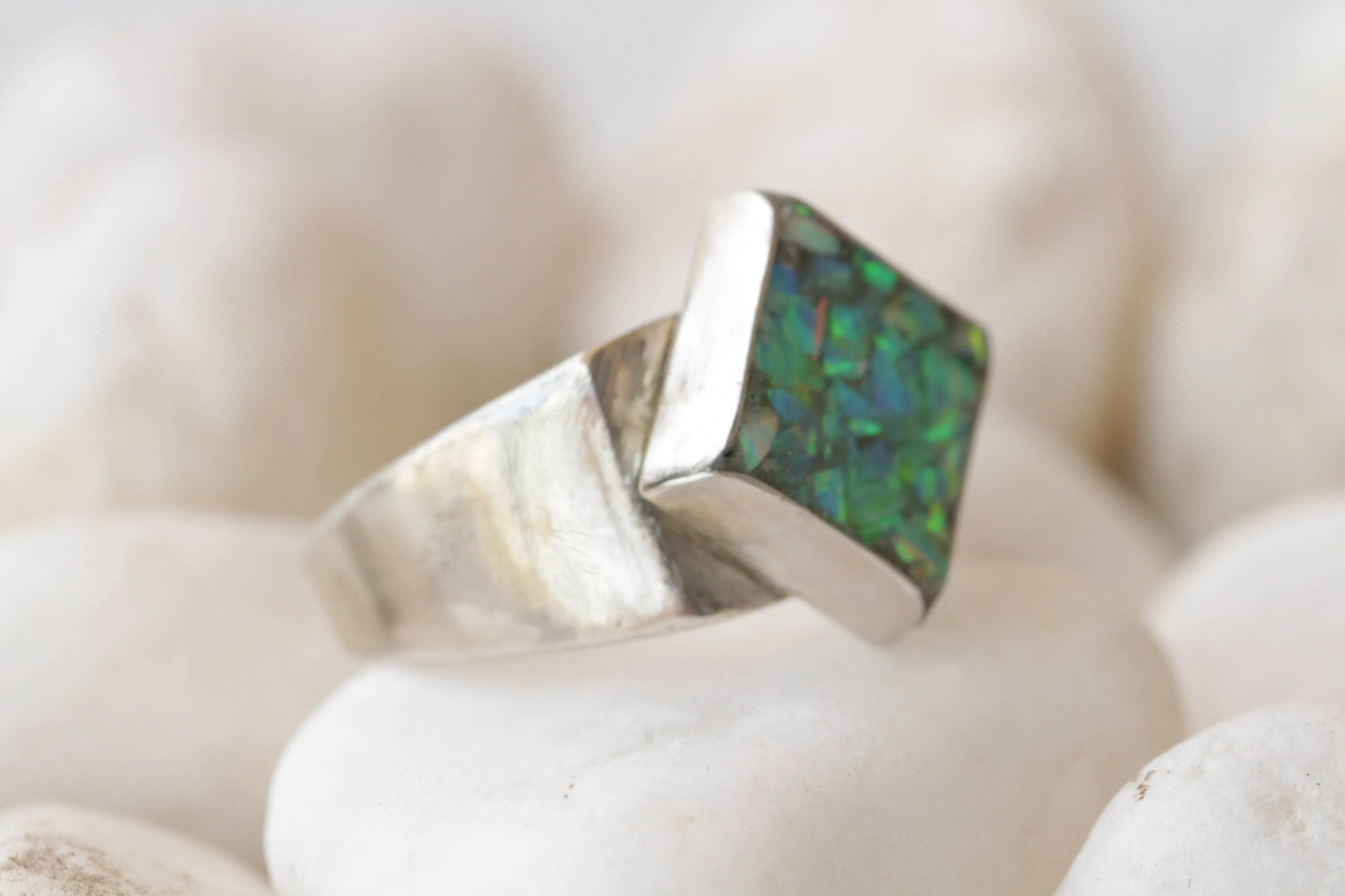 GREEN BLUE OPAL Ring