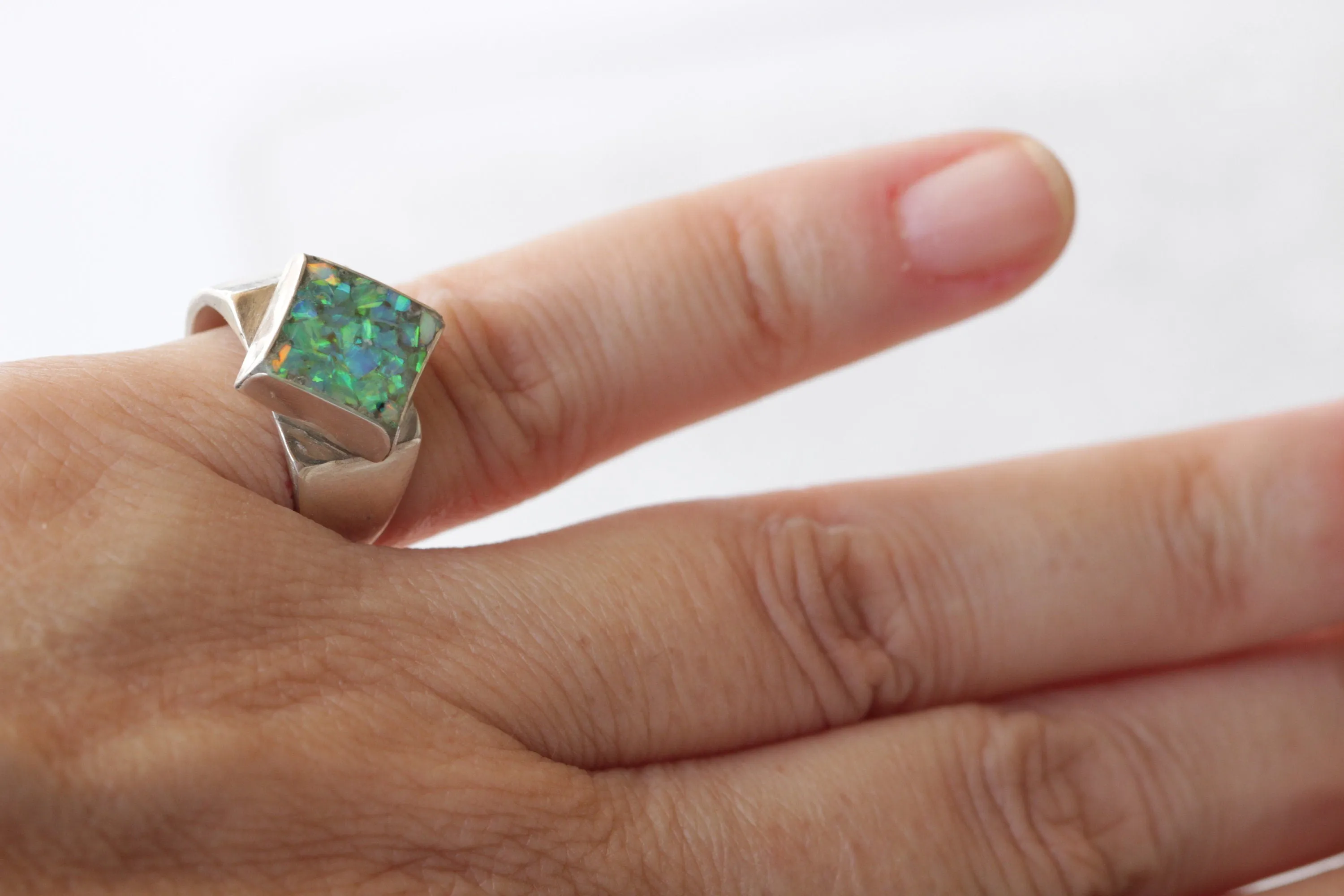 GREEN BLUE OPAL Ring