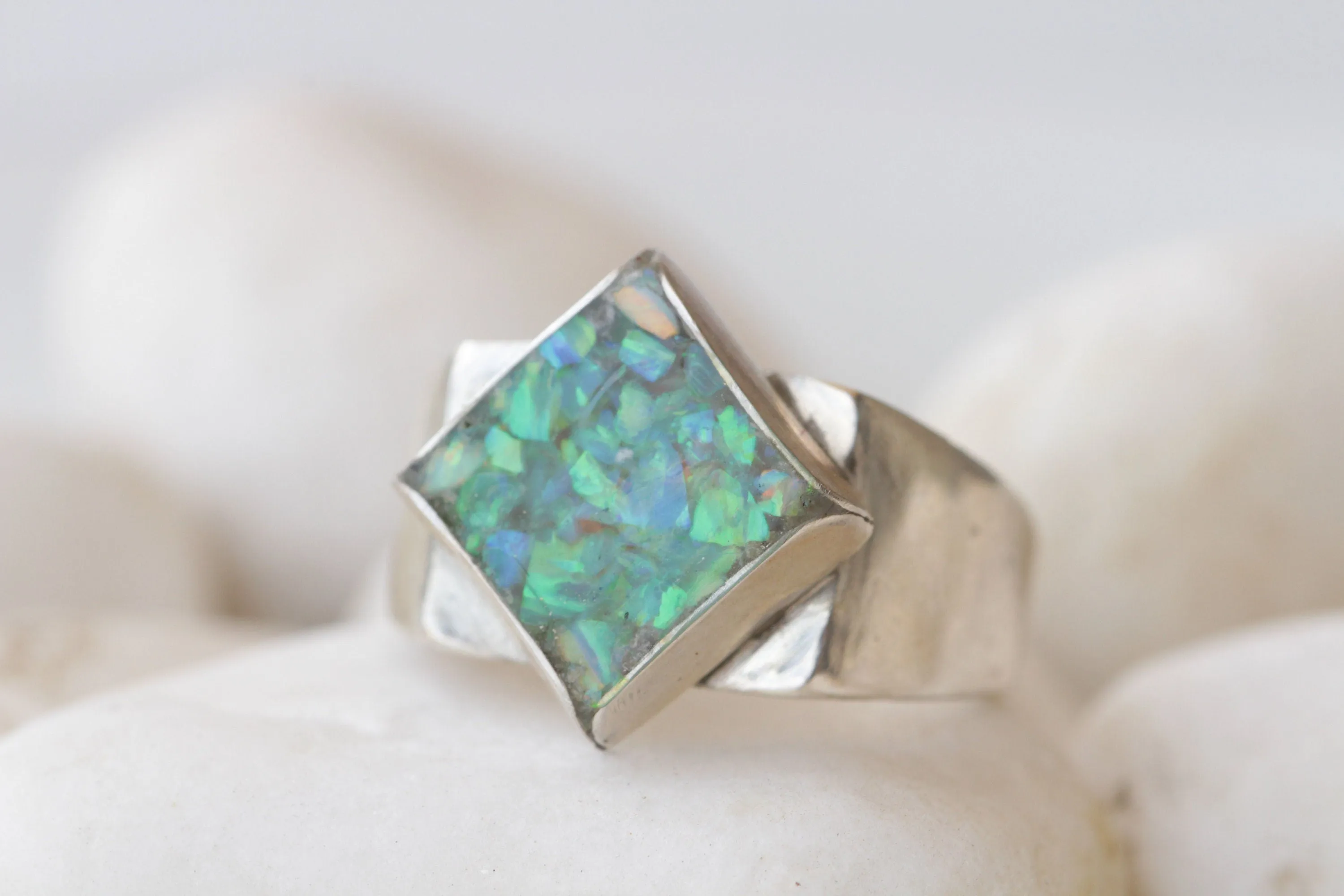 GREEN BLUE OPAL Ring