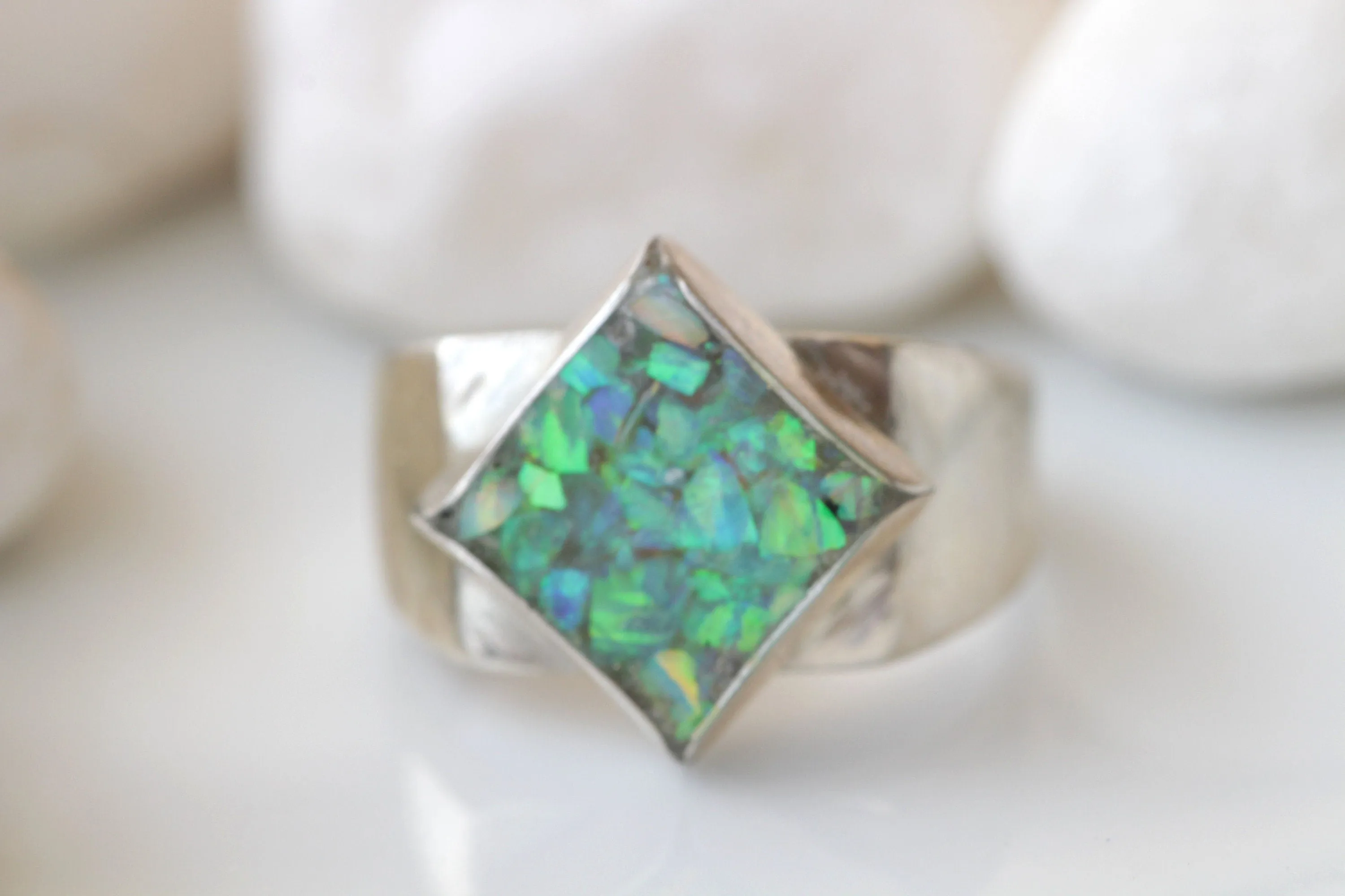 GREEN BLUE OPAL Ring