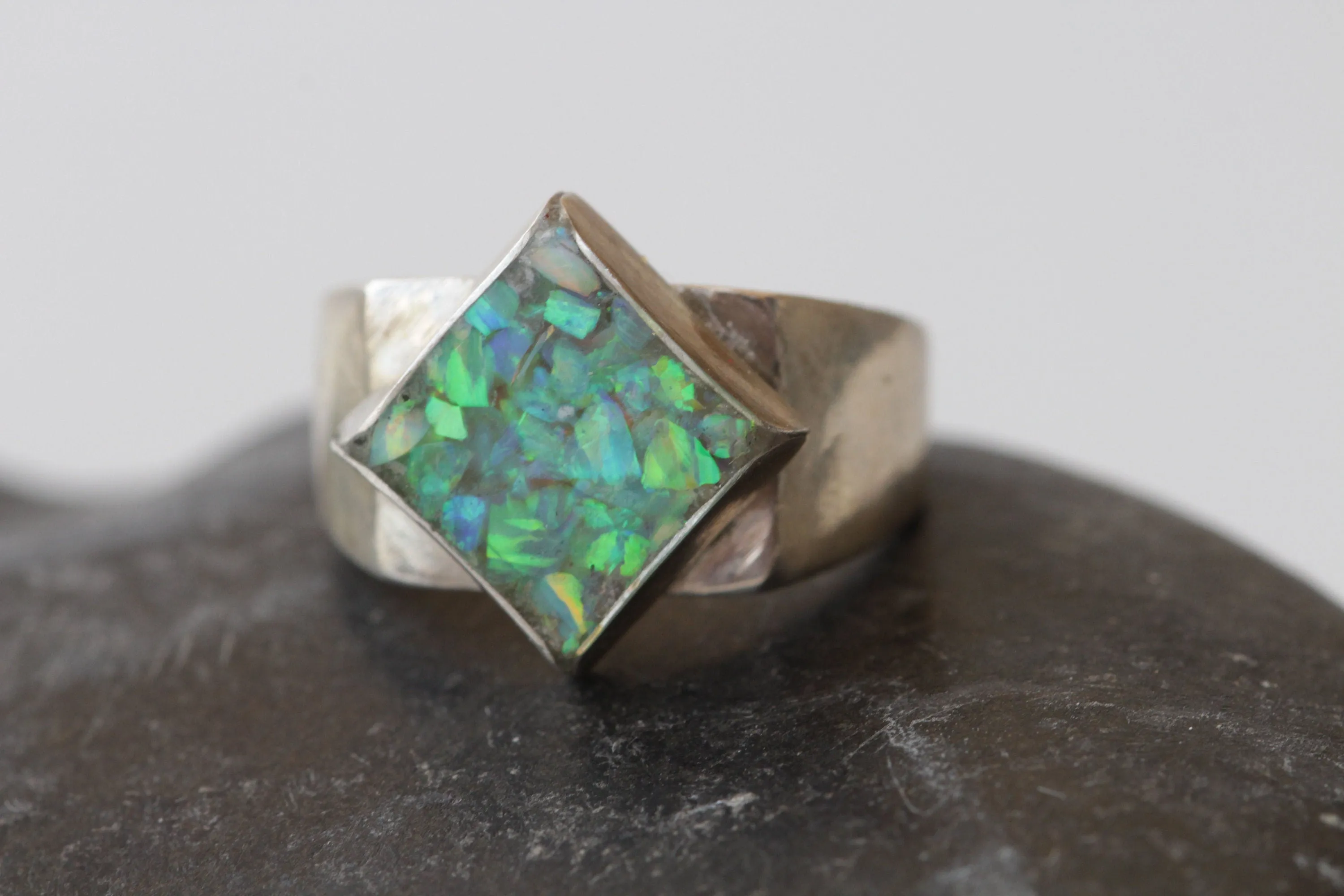 GREEN BLUE OPAL Ring