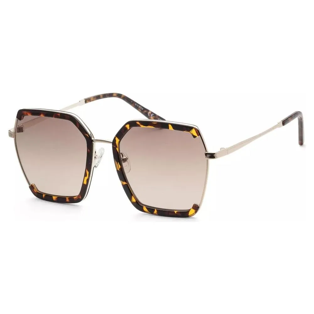 Guess Brown Metal Sunglasses