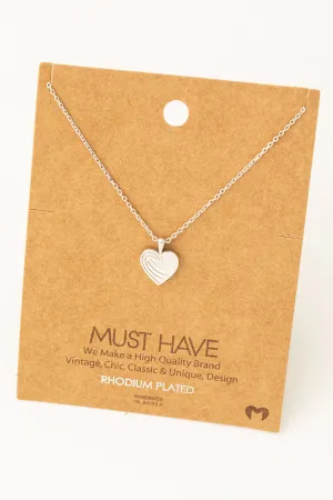 Heart and Waves Pedant Necklace (Gold/Silver)