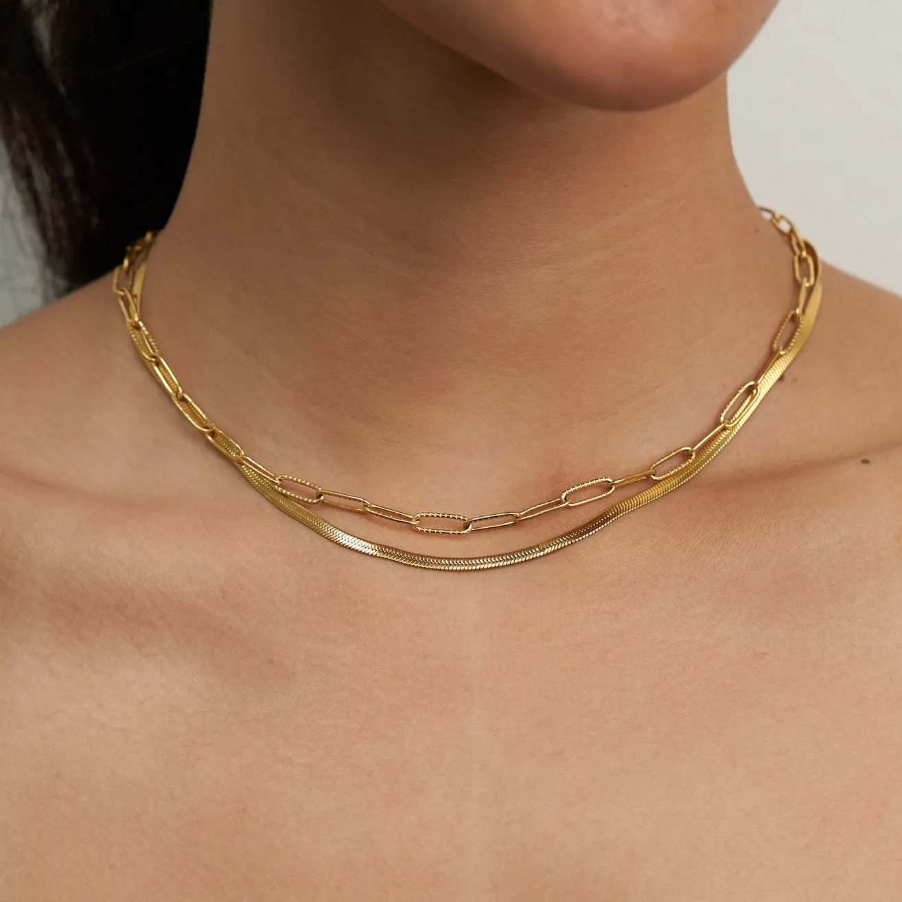 Herringbone Layered Necklace