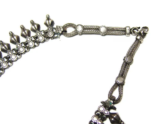 Indian Silver Rajasthani Choker Necklace