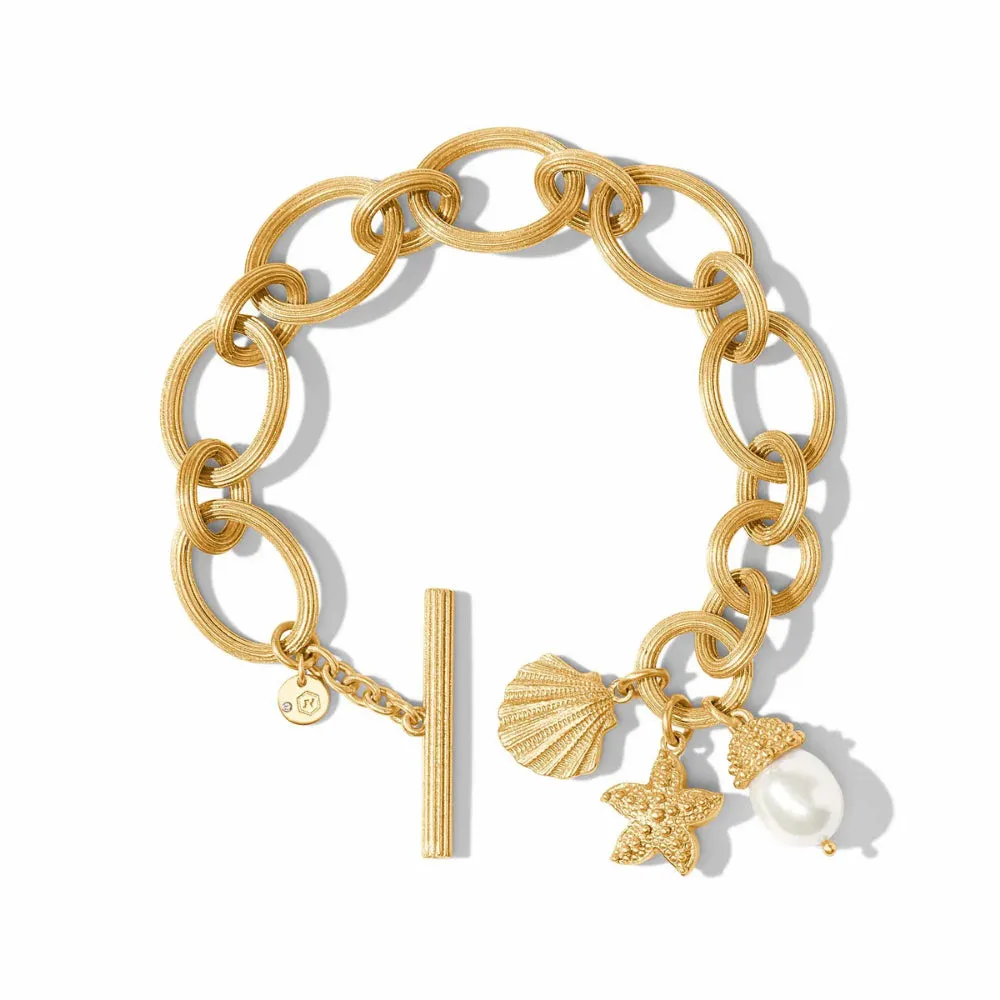 Julie Vos Sanibel Charm Link Bracelet - Pearl