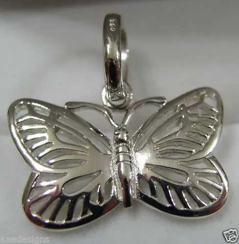 Kaedesigns, New Genuine Sterling Silver 925 Filigree Butterfly Pendant 342