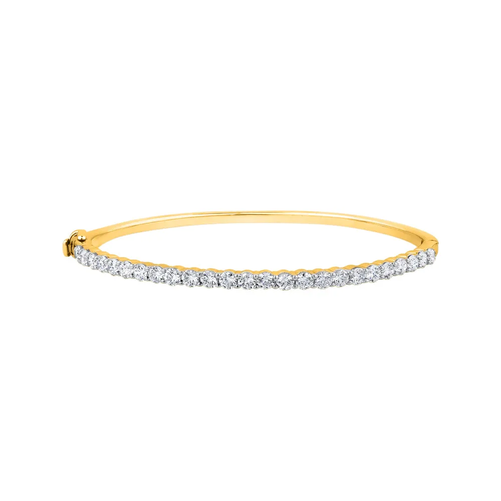 KATARINA 2 1/2 cttw Lab Grown Diamond Bangle Bracelet in 14K Gold