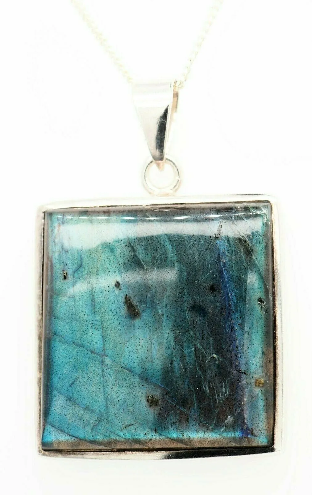 Labradorite & 925 Sterling Silver Pendant - Fine Jewellery