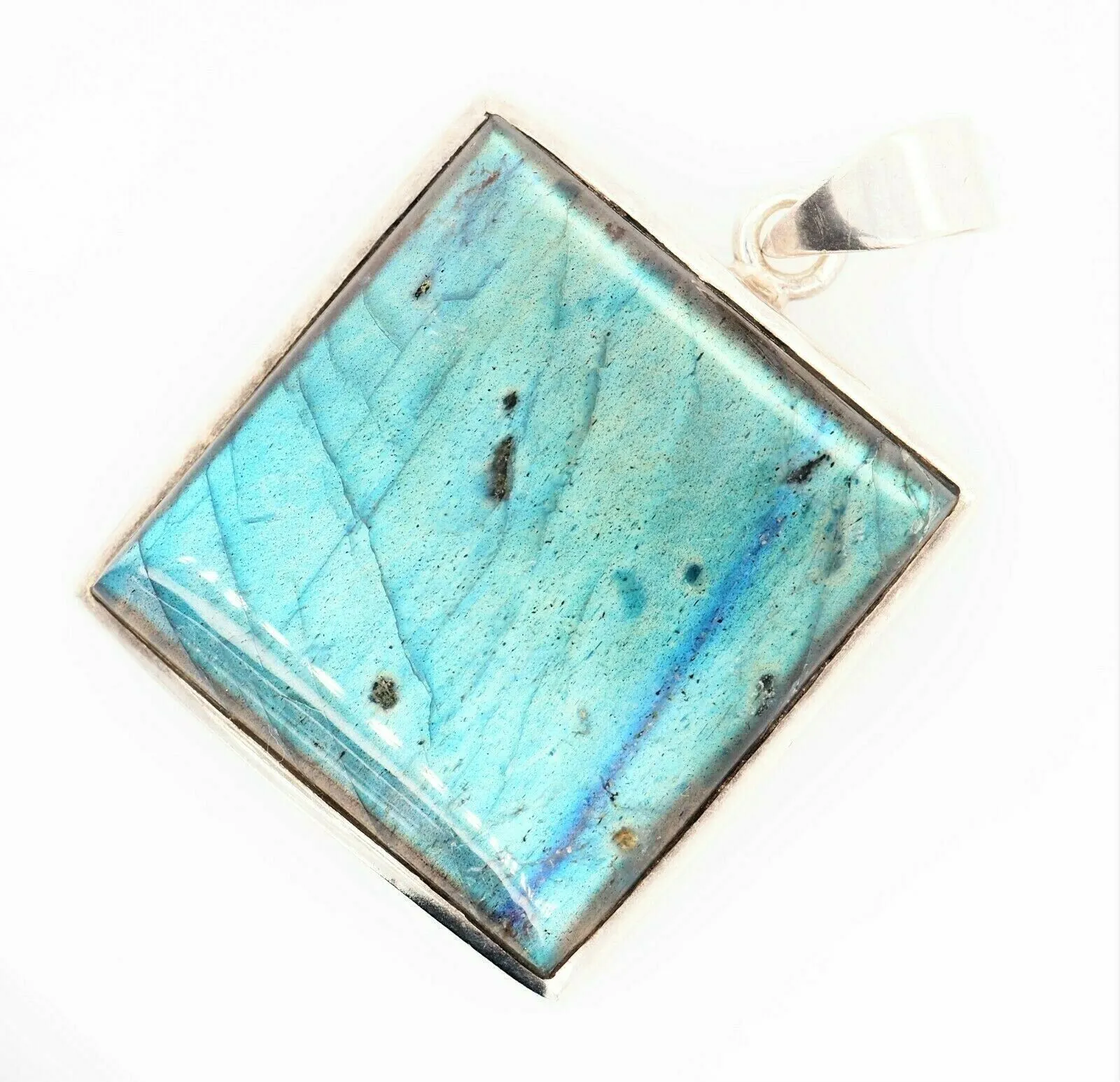 Labradorite & 925 Sterling Silver Pendant - Fine Jewellery