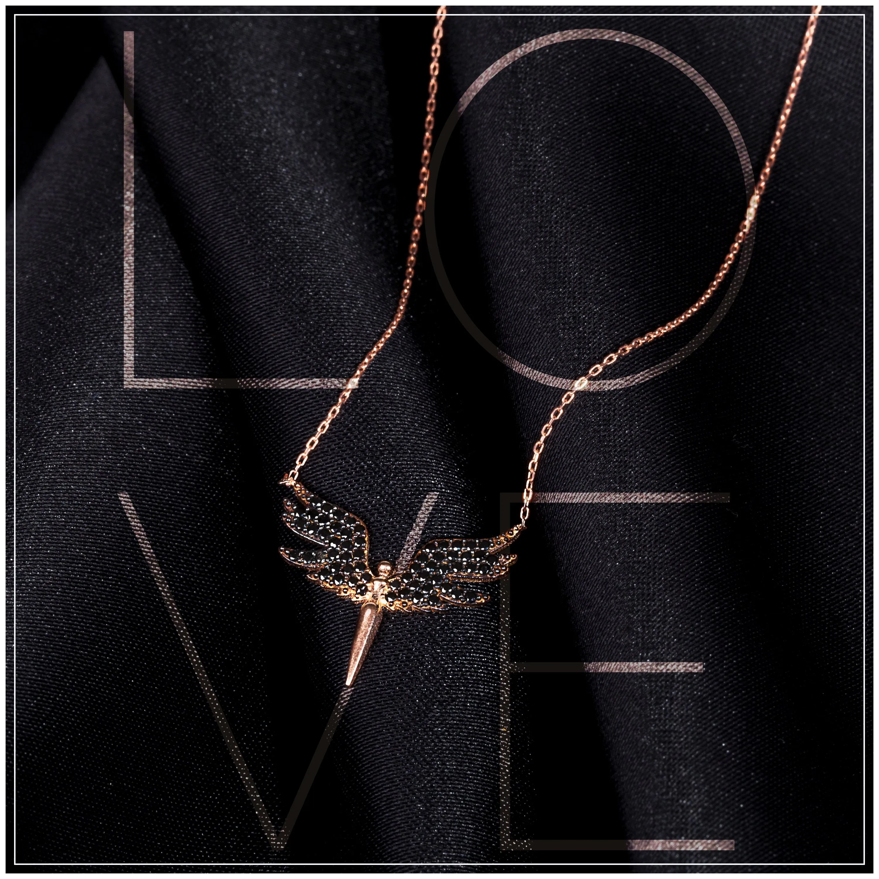 LADORIN - Angel Wings Necklace - 925 Sterling Silver Necklace with Special Wooden Gift Box