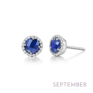 Lafonn Simulated Diamond & Blue Sapphire Birthstone Earrings - September BE001SAP