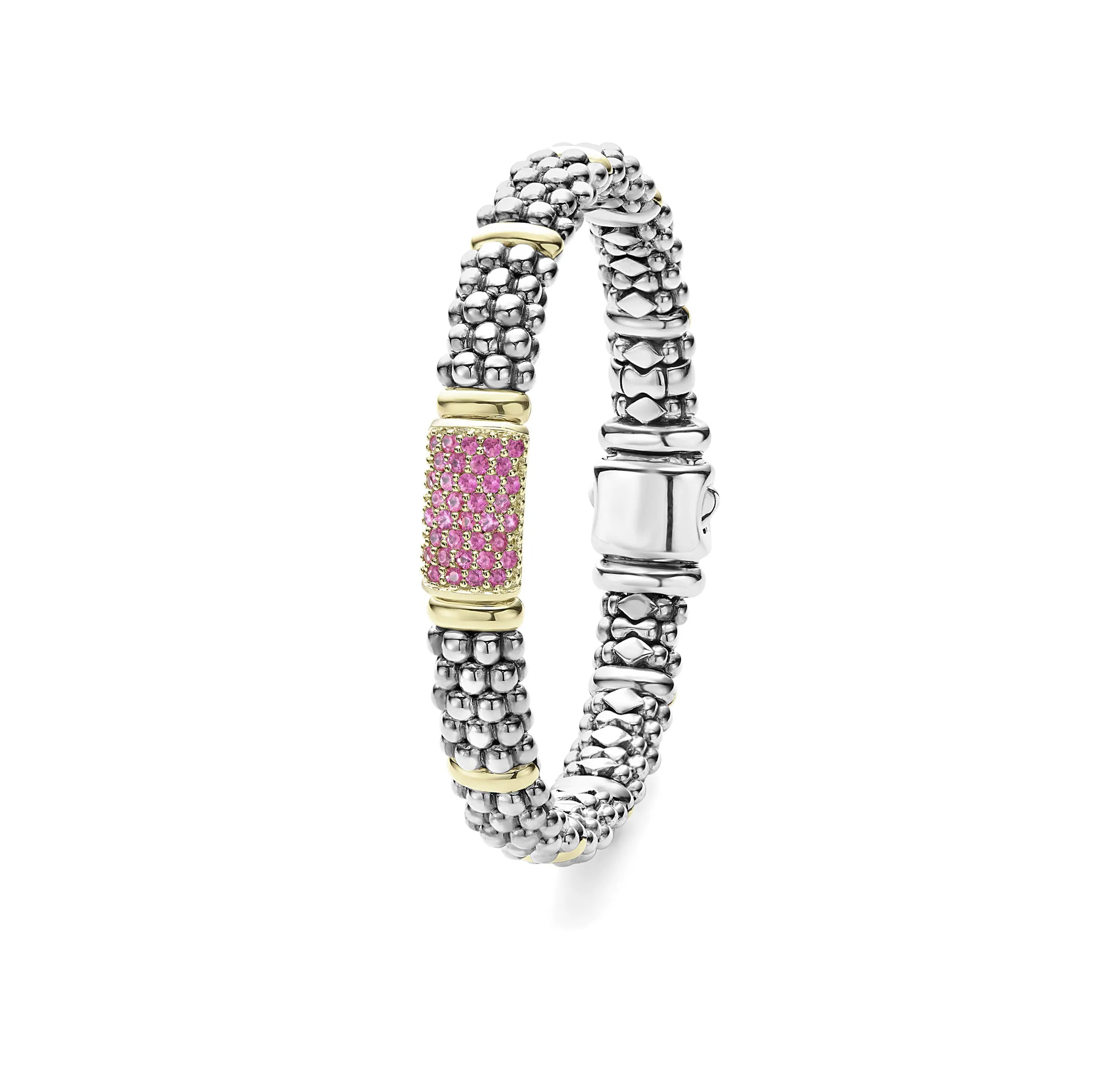 LAGOS Signature Caviar 9mm Pink Sapphire Bracelet