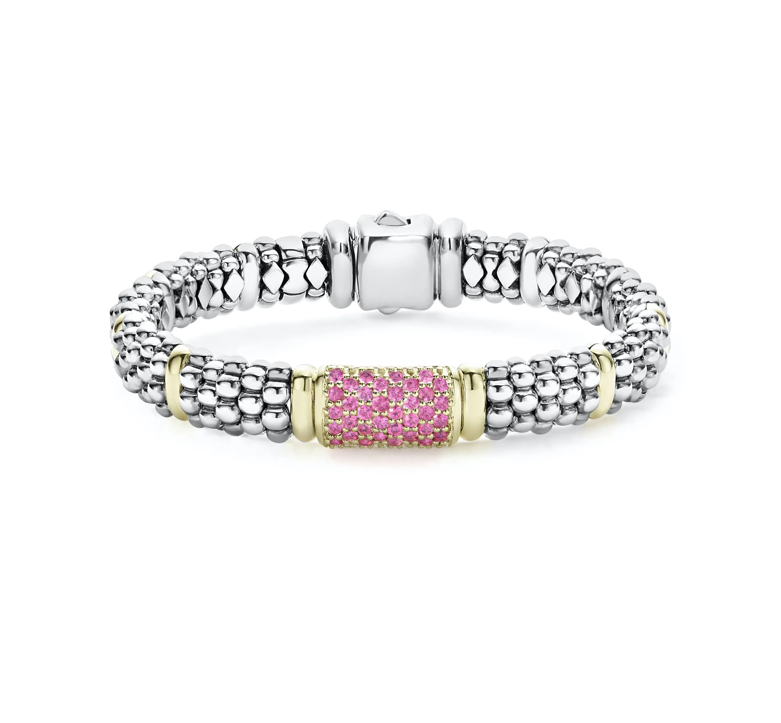 LAGOS Signature Caviar 9mm Pink Sapphire Bracelet