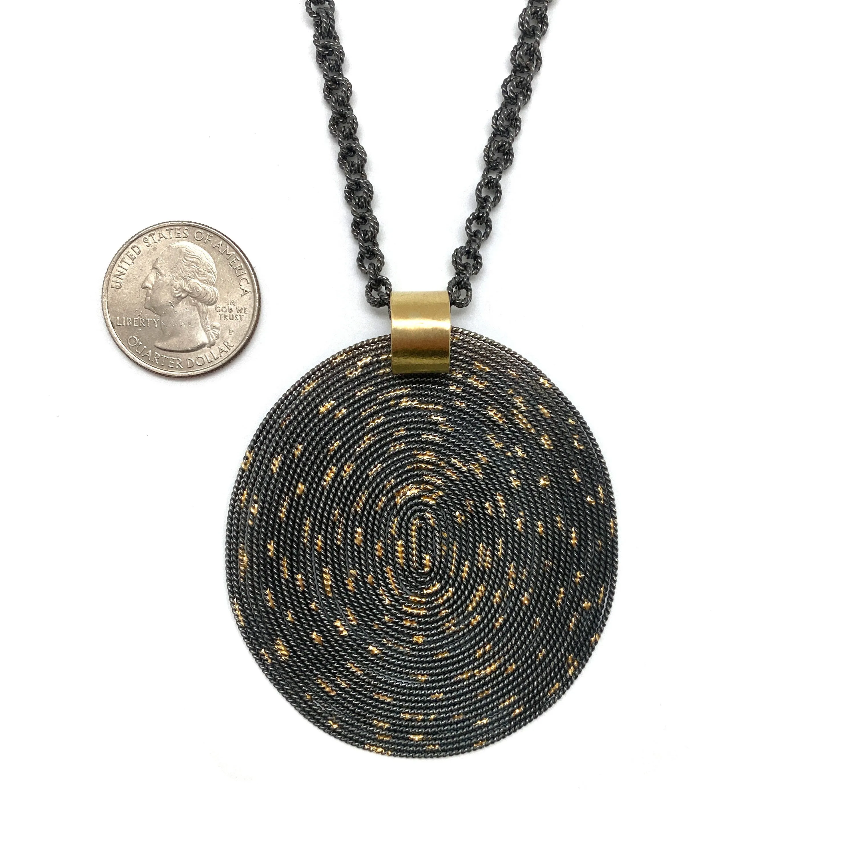 Large Oval Disc Necklace