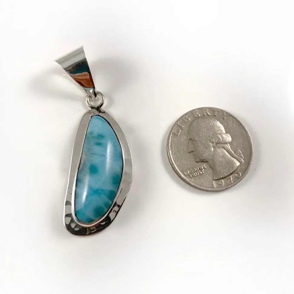 Larimar & Sterling Silver Pendant