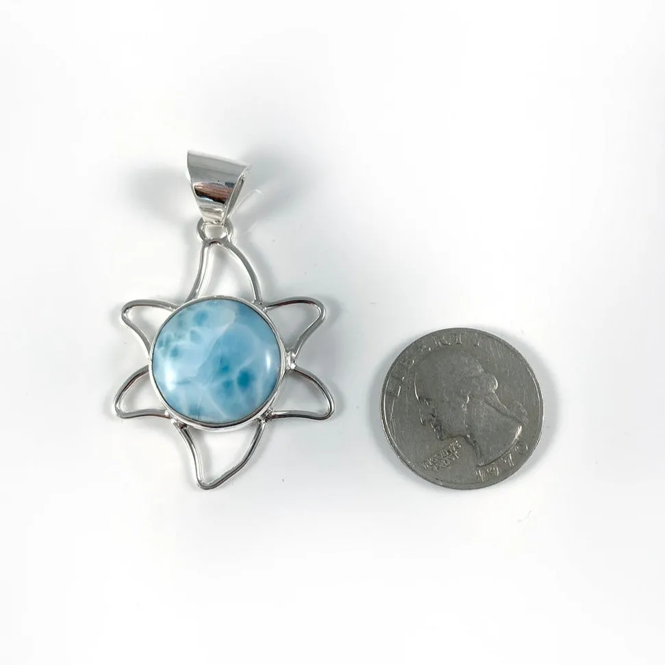 Larimar & Sterling Silver Pendant