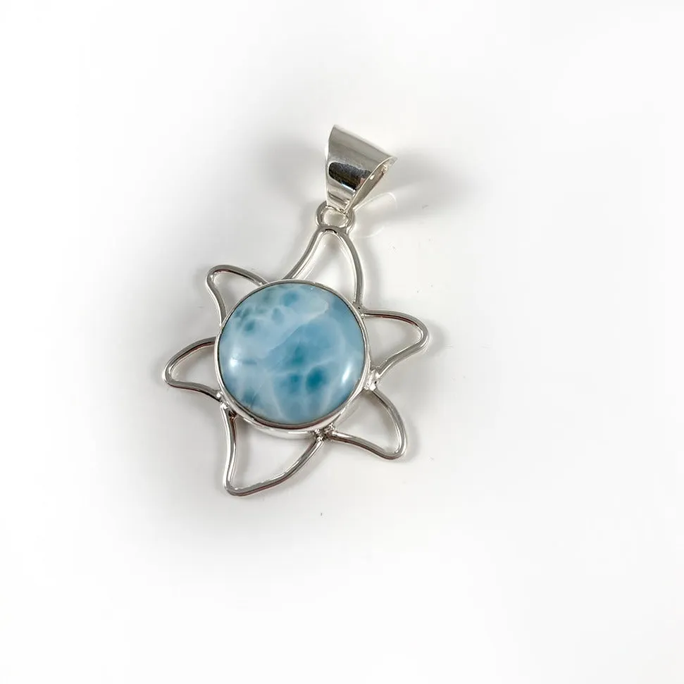 Larimar & Sterling Silver Pendant