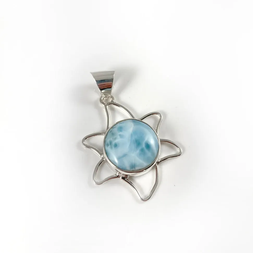 Larimar & Sterling Silver Pendant