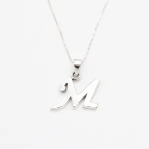 Letter M Pendant - Name Initial Necklace - Personalized Gift