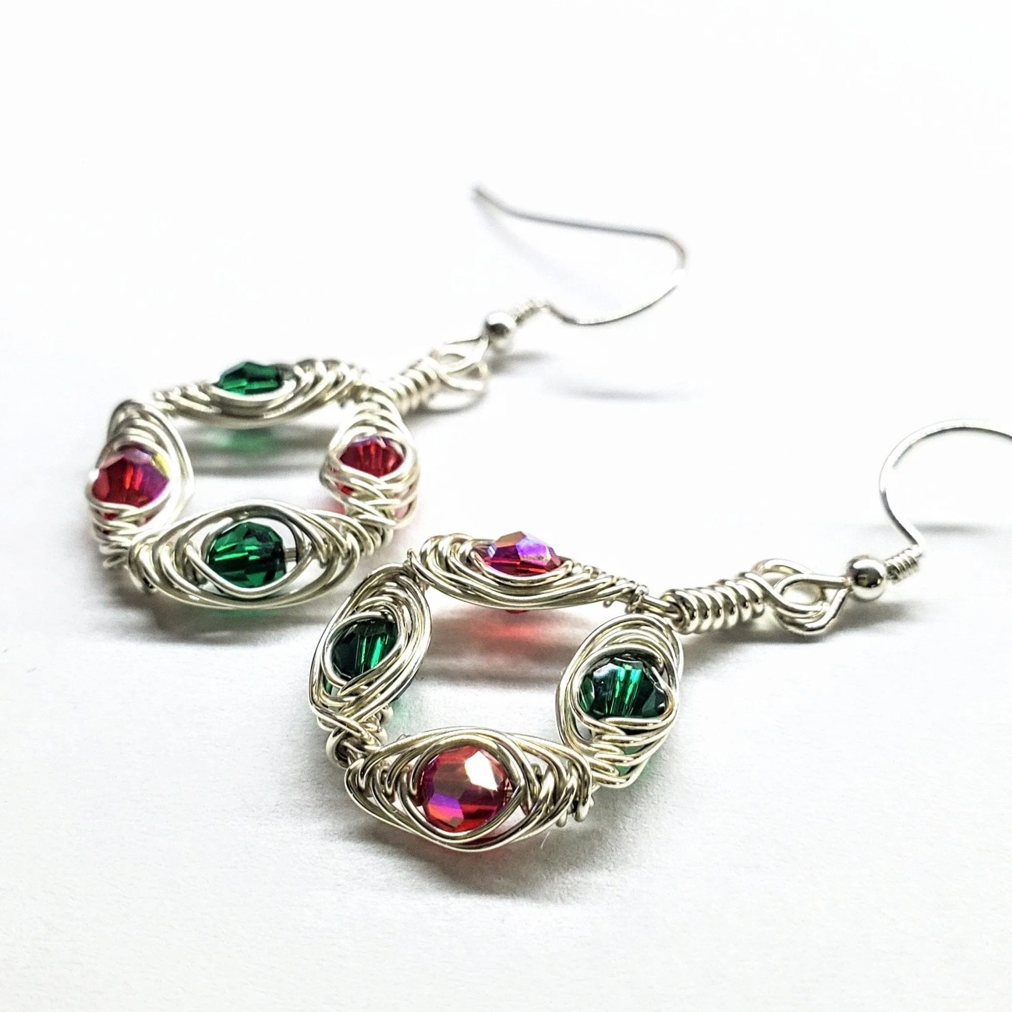 Limited Edition 2024 Red and Green Christmas Holiday Earrings