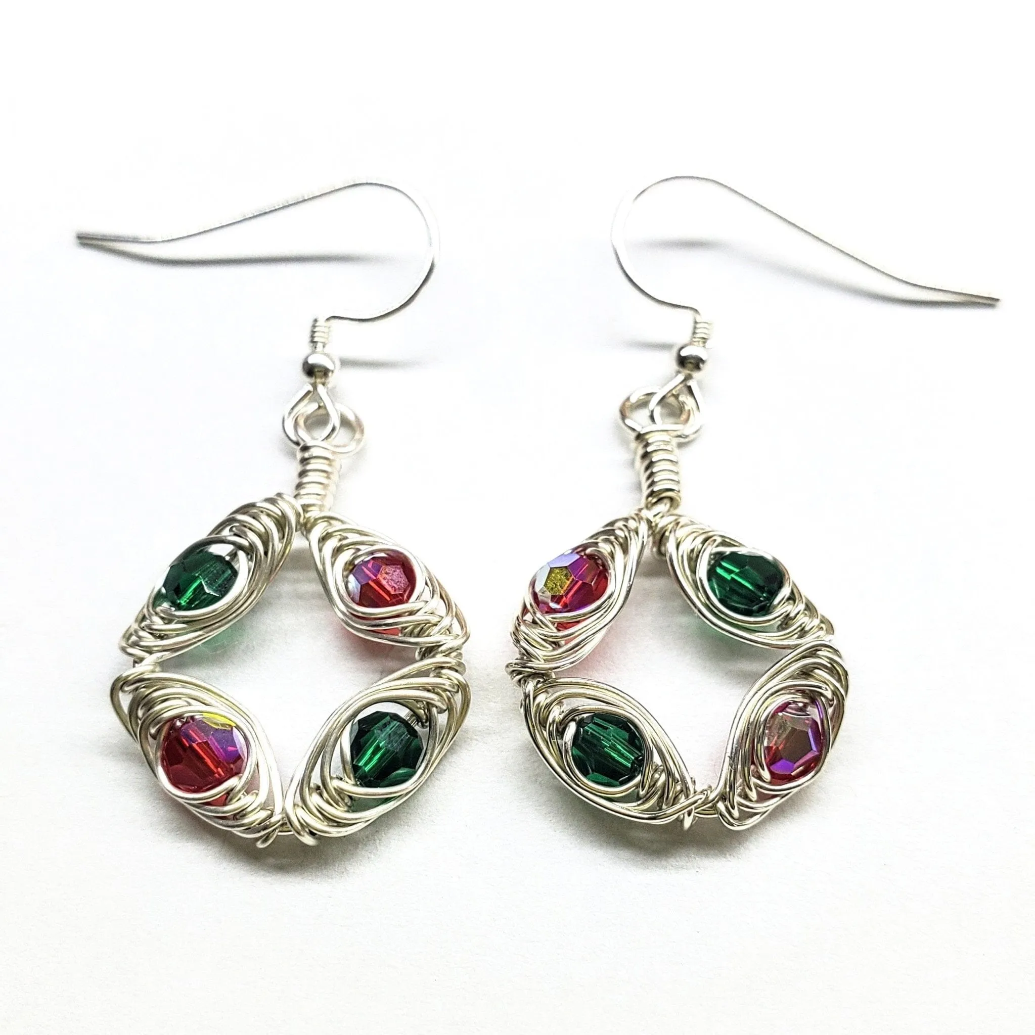 Limited Edition 2024 Red and Green Christmas Holiday Earrings