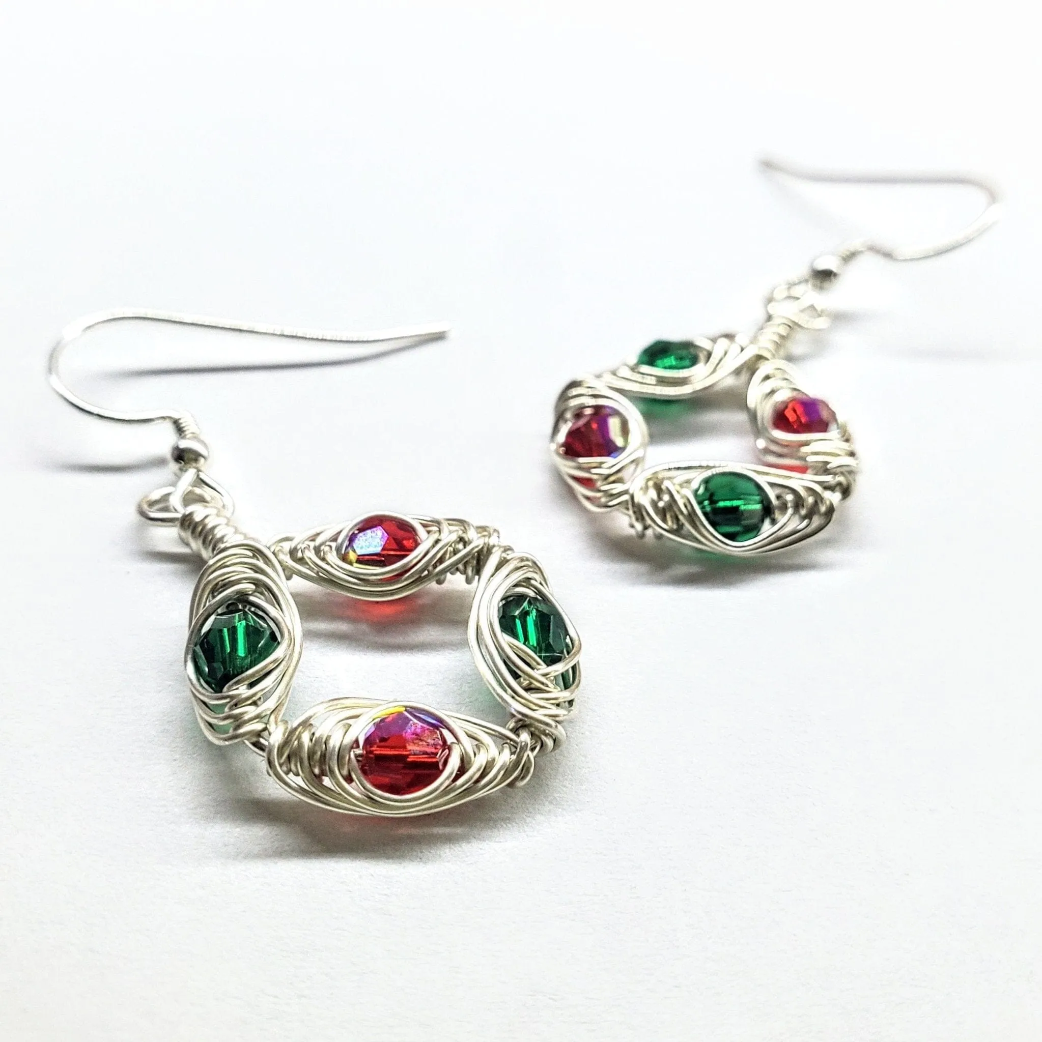 Limited Edition 2024 Red and Green Christmas Holiday Earrings