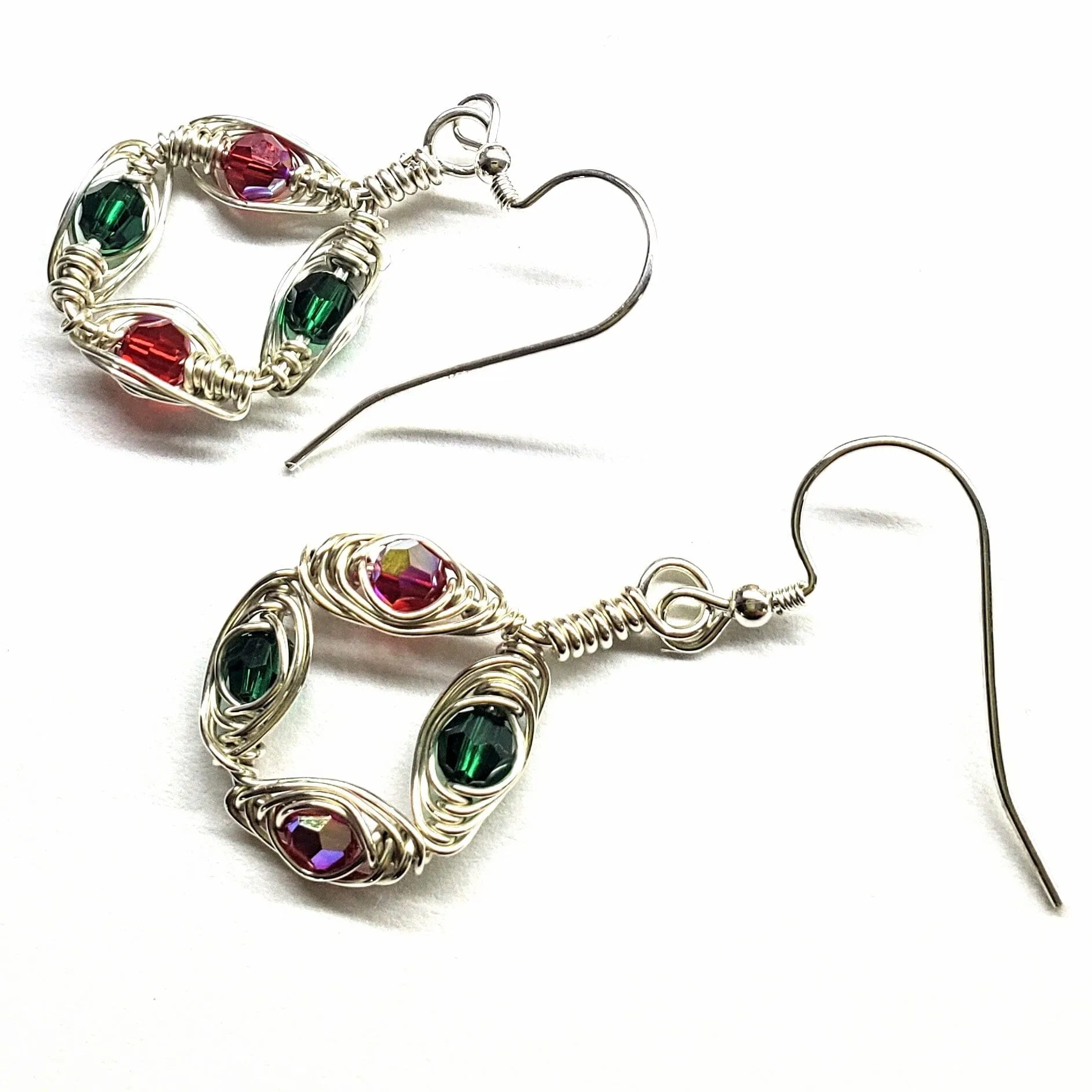 Limited Edition 2024 Red and Green Christmas Holiday Earrings