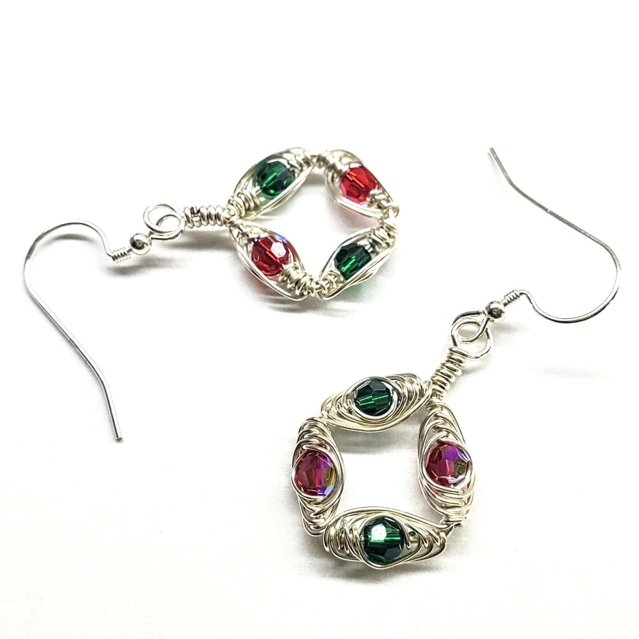 Limited Edition 2024 Red and Green Christmas Holiday Earrings