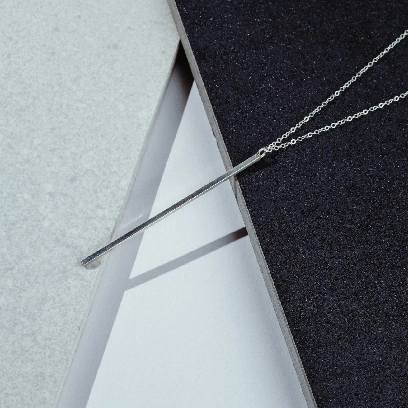 Linear Bar Necklace - Choose Your Metal