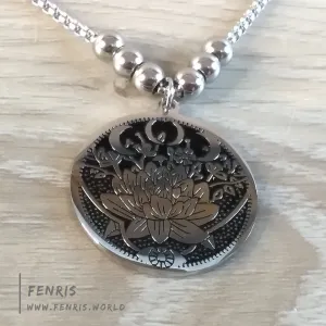 Lotus Moon Necklace Silver