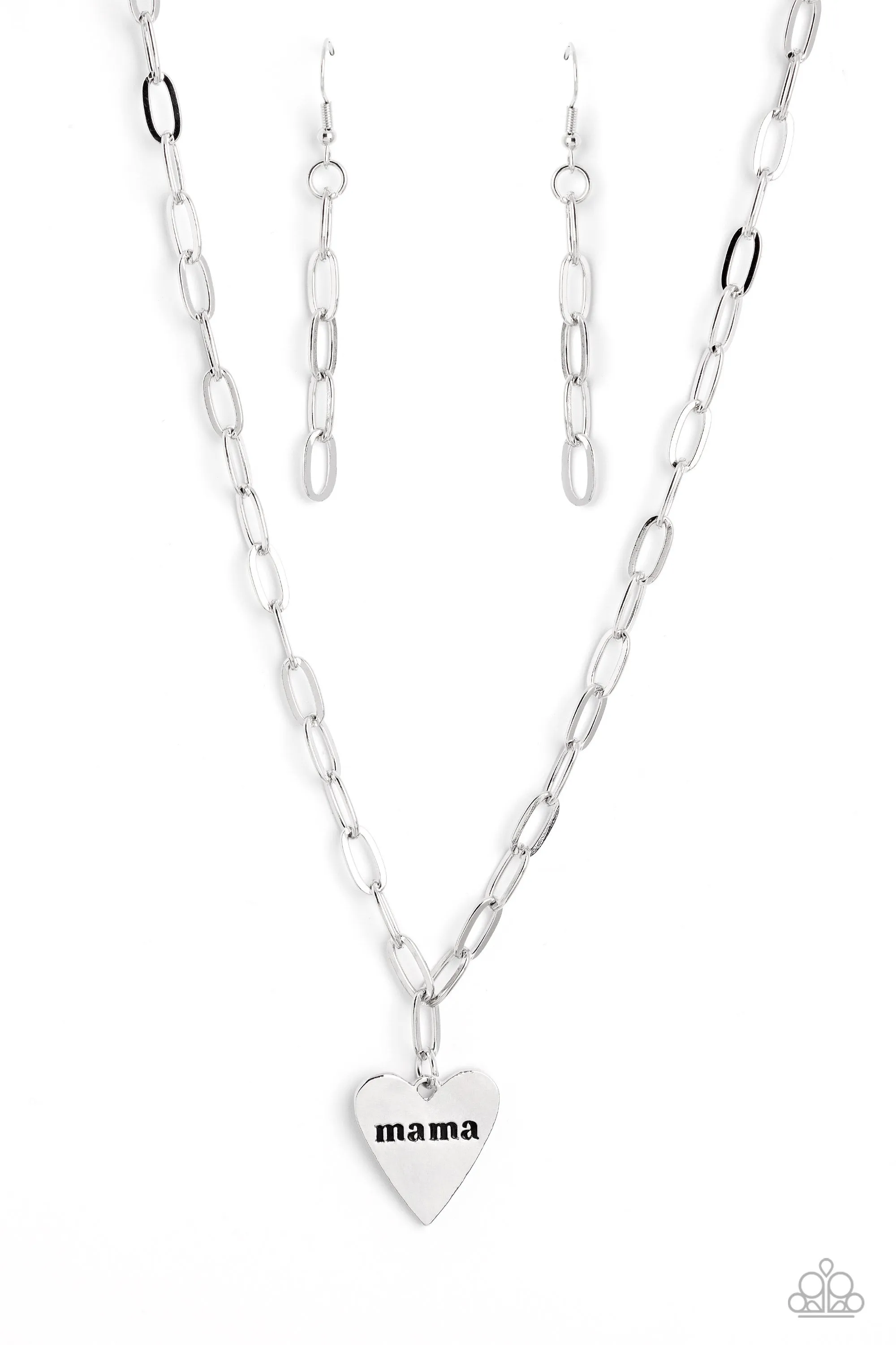 Mama Can’t Buy You Love - Silver Necklace - Paparazzi Accessories