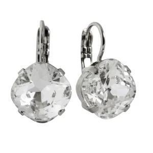 Mariana "On A Clear Day" Rhodium Plated Lovable Cushion Cut Crystal Earrings, 1326/3 001ro