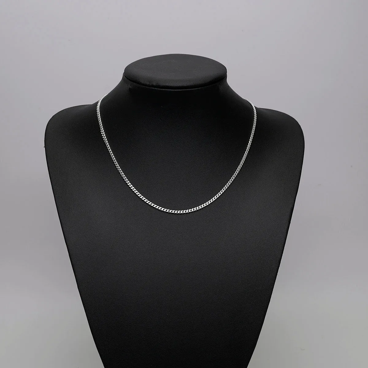 Mens Silver Chain Necklace | 925 Sterling Silver 3mm Diamond Cut Curb Chain