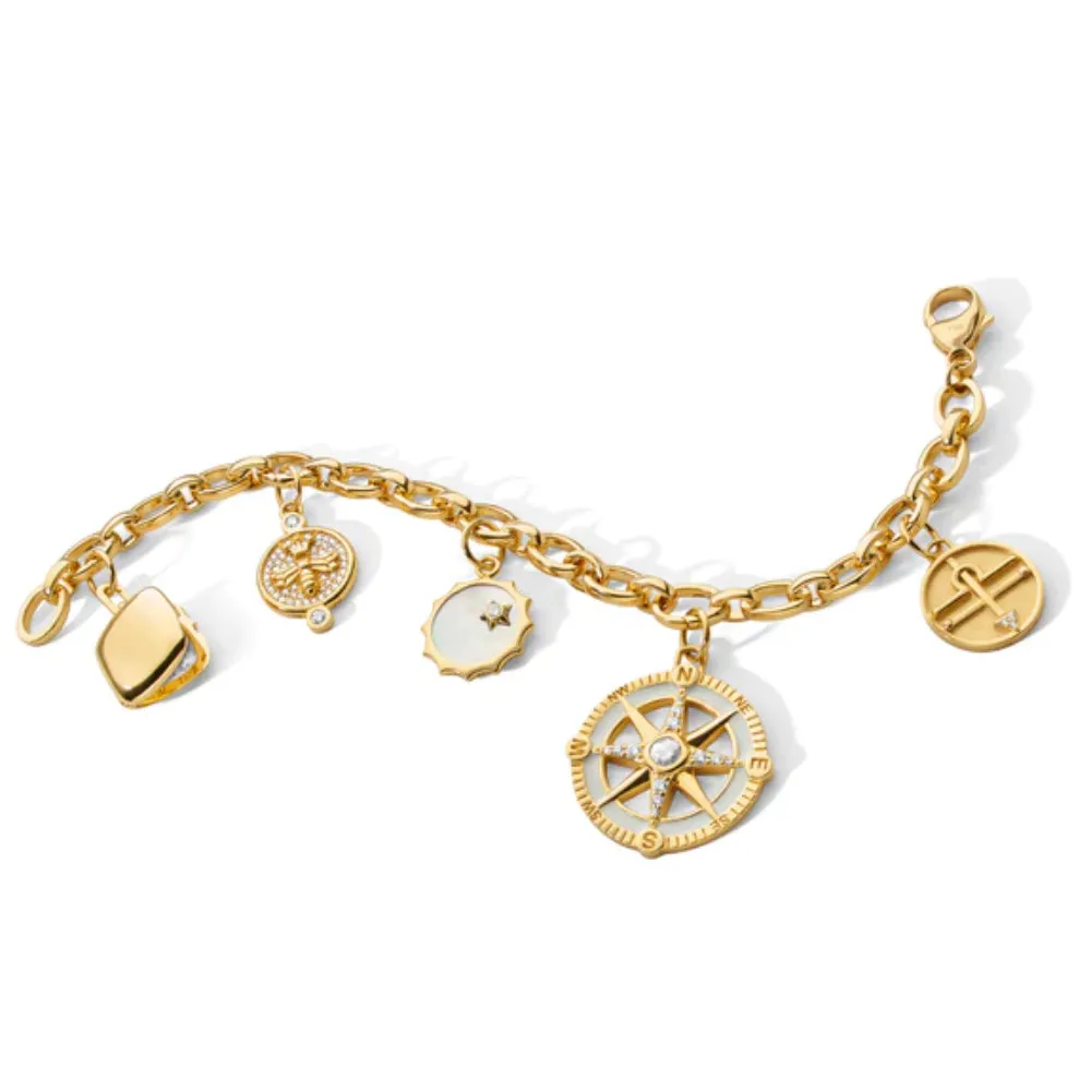 Monica Rich Kosann 18k Gold Audrey Link Charm Bracelet