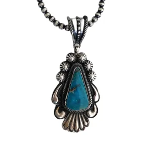 Natural Morenci Turquoise Pendant