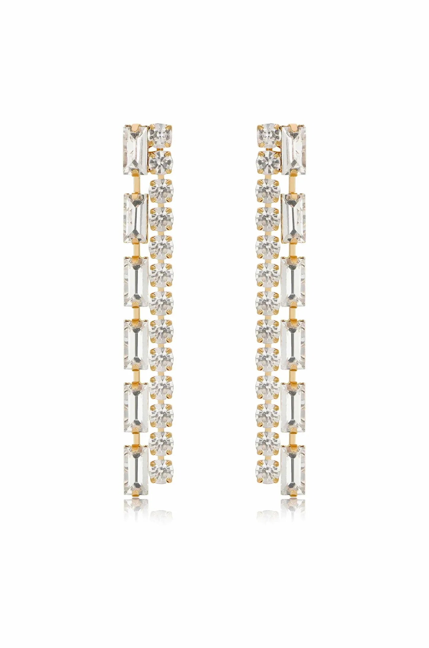 NEW!! Date Night Crystal Drop 18K Gold Plated Earrings by Ettika