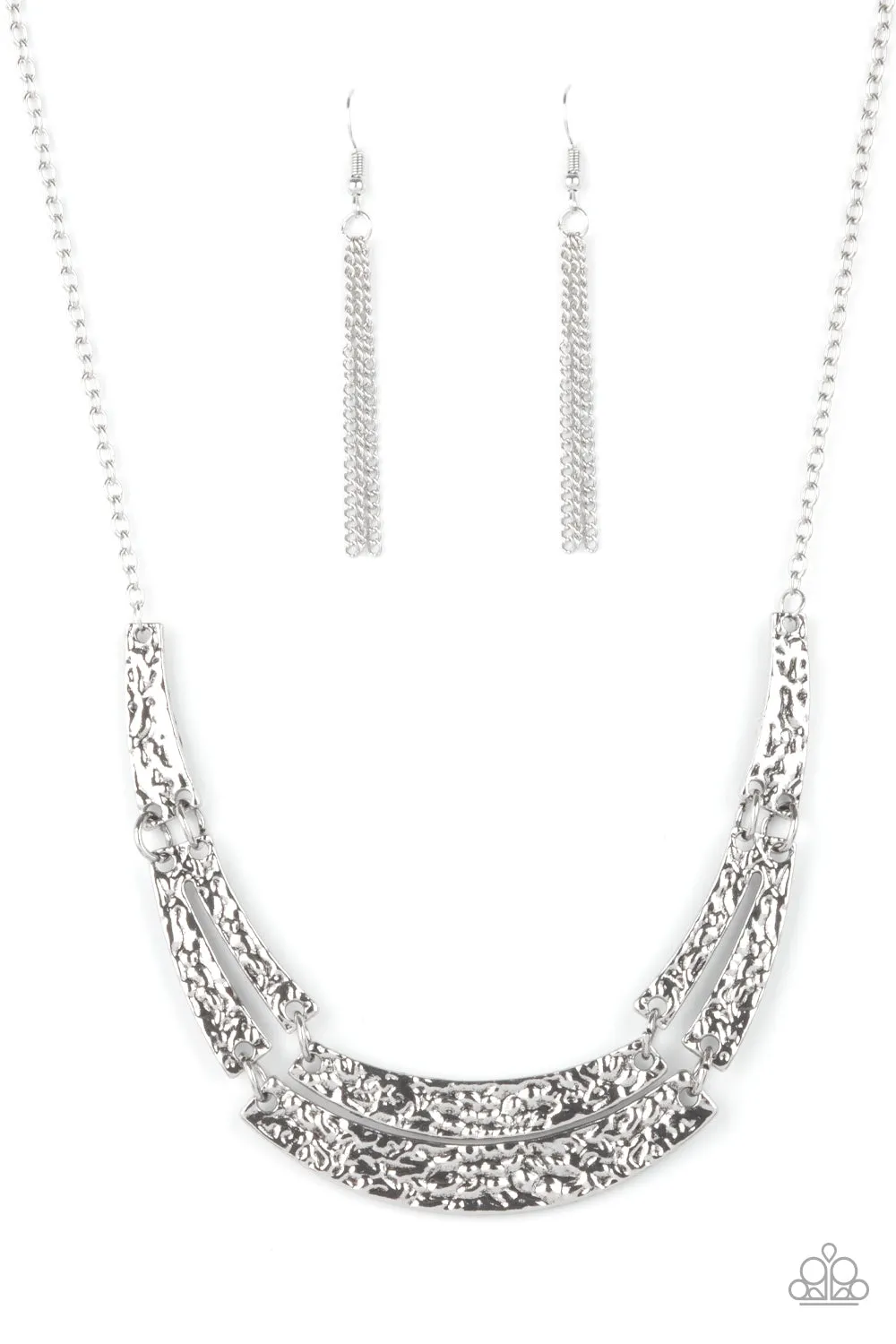 Paparazzi Stick To The Artifacts - Silver Necklace