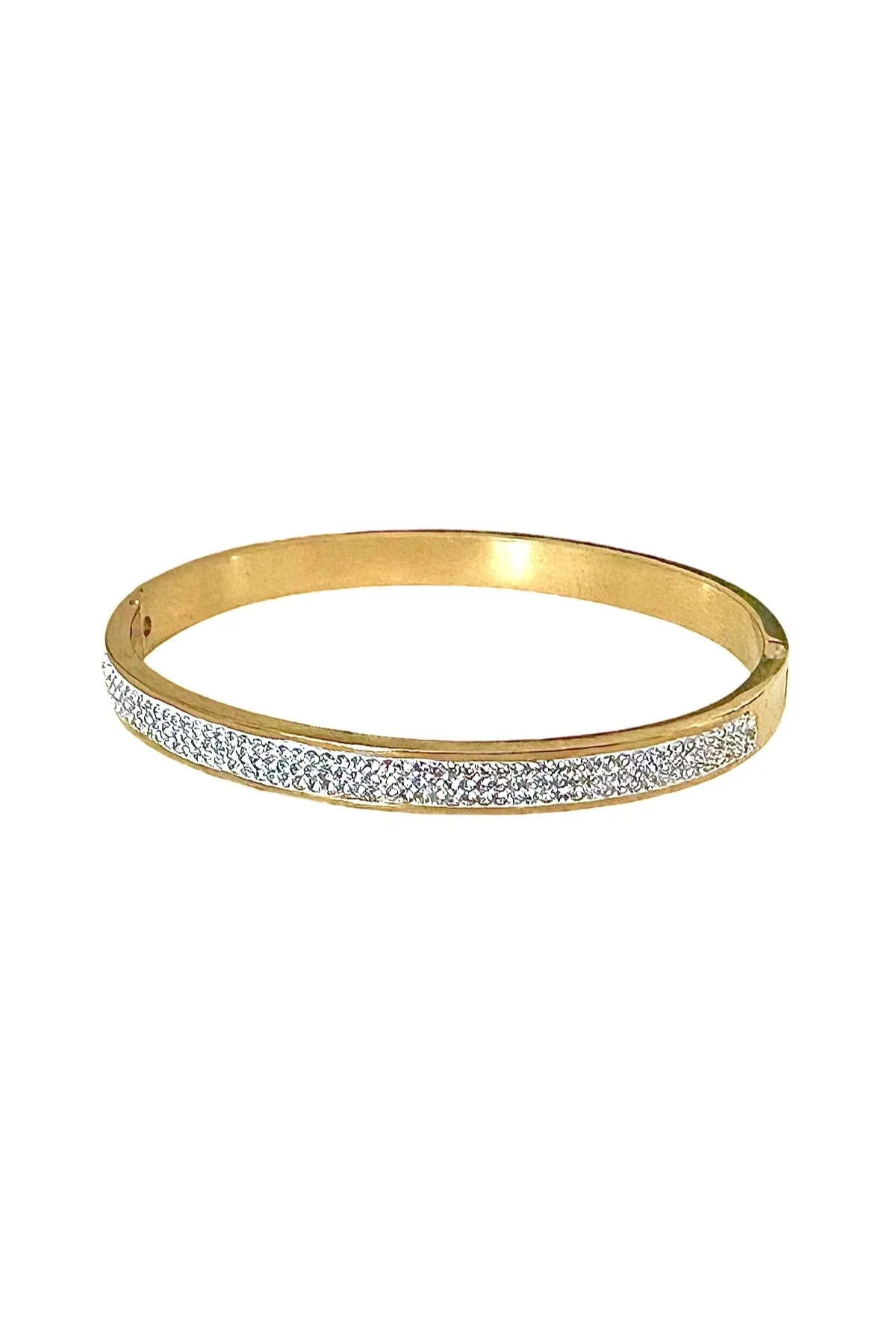 Pave Crystal Gold Bracelet