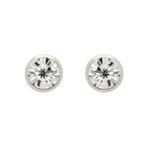 Platinum Crystal Stud Earrings